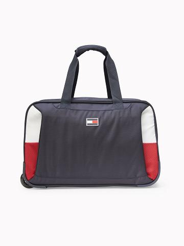 Férfi Tommy Hilfiger 22" Rolling Duffle Táska Sötétkék | HU 1476ZUT